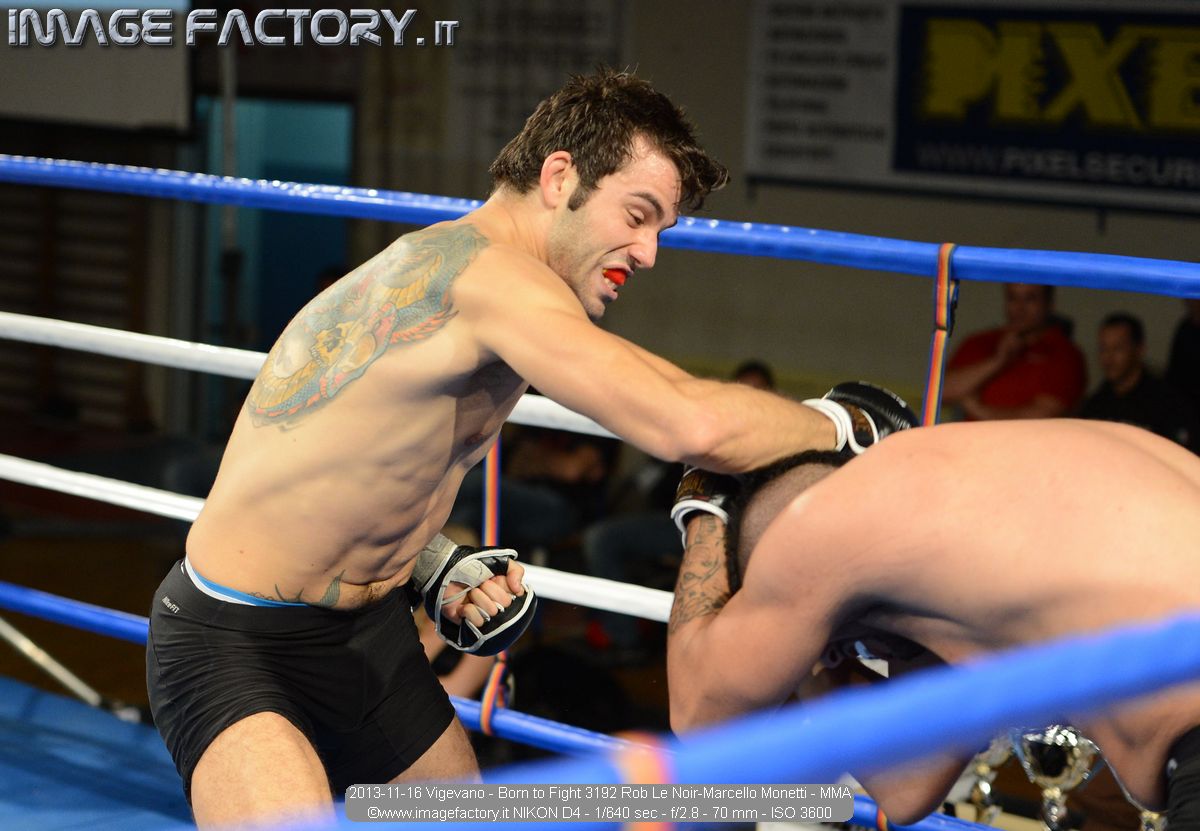 2013-11-16 Vigevano - Born to Fight 3192 Rob Le Noir-Marcello Monetti - MMA